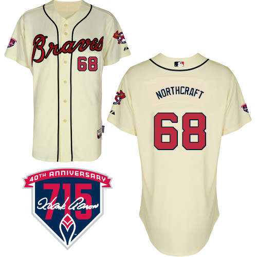 Aaron Northcraft #68 Youth Baseball Jersey-Atlanta Braves Authentic Alternate 2 Cool Base MLB Jersey